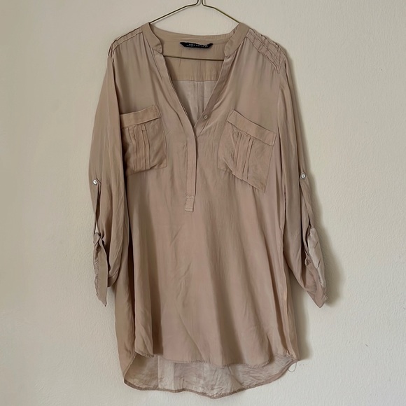 Zara Tops Zara Blush Pink Blouse Poshmark